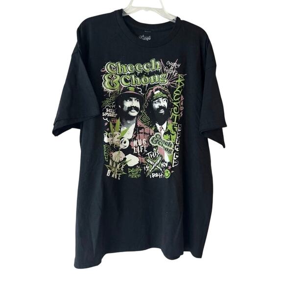 Cheech & Chong Black Graphic Tee | XXL | MAD Engine NWOT - Picture 1 of 12